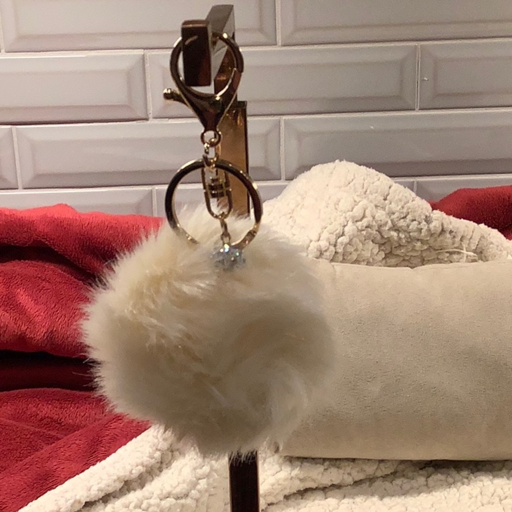 New Purse Charm Puffball Keyring